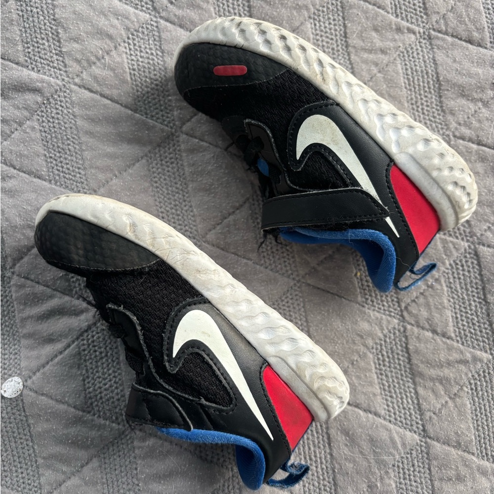Nike Revolution Kids Black, Blue and Red Sneakers
